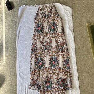 Lucky Brand Floral Midi Dress - Cream and Multicolor